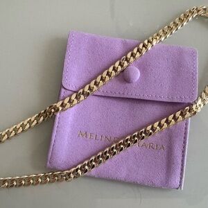 Melinda Maria- Julian Cuban Chain Necklace 6.8mm - Gold / 18"